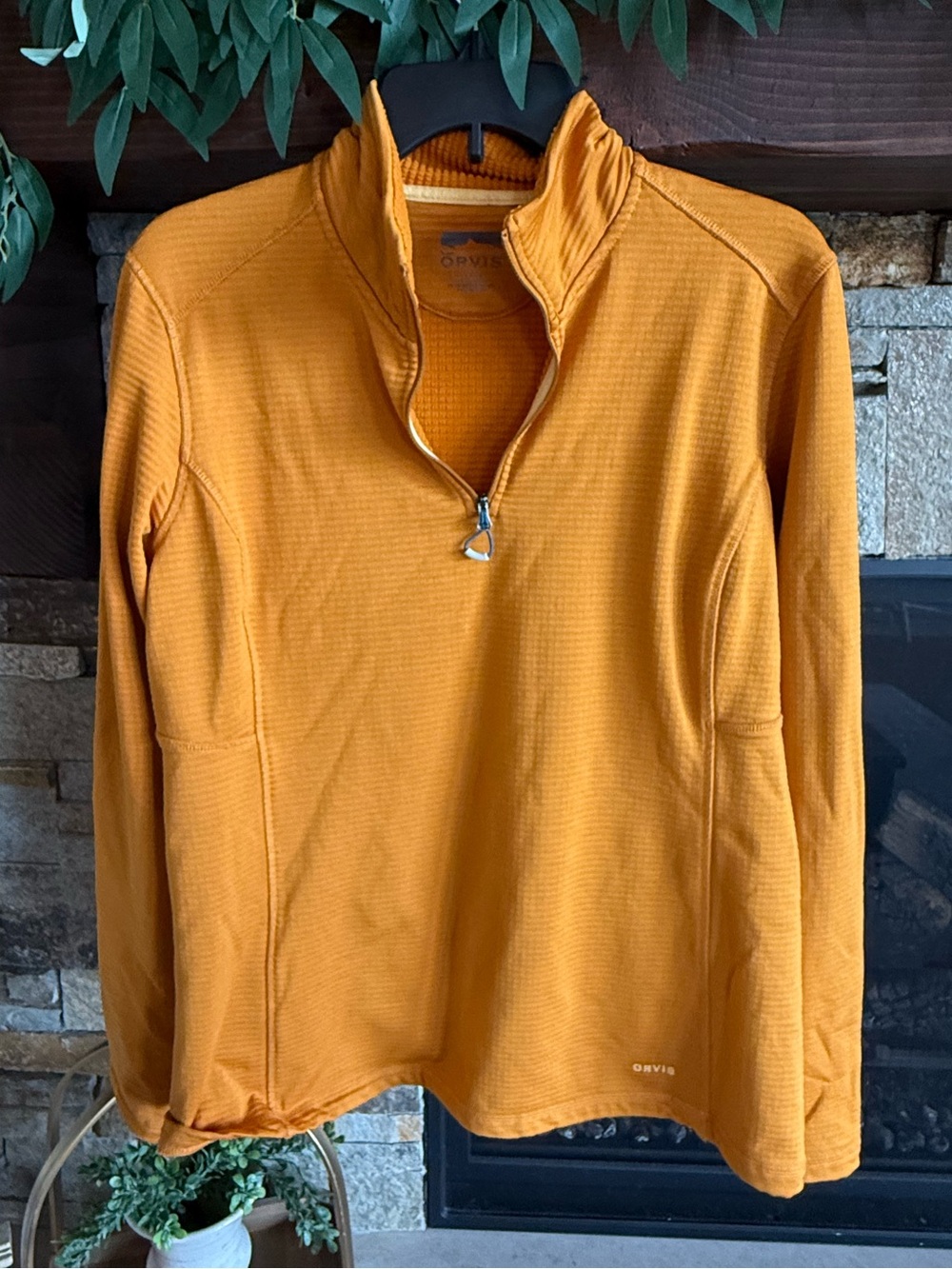 Orvis Pullover Sweater in Golden Orange